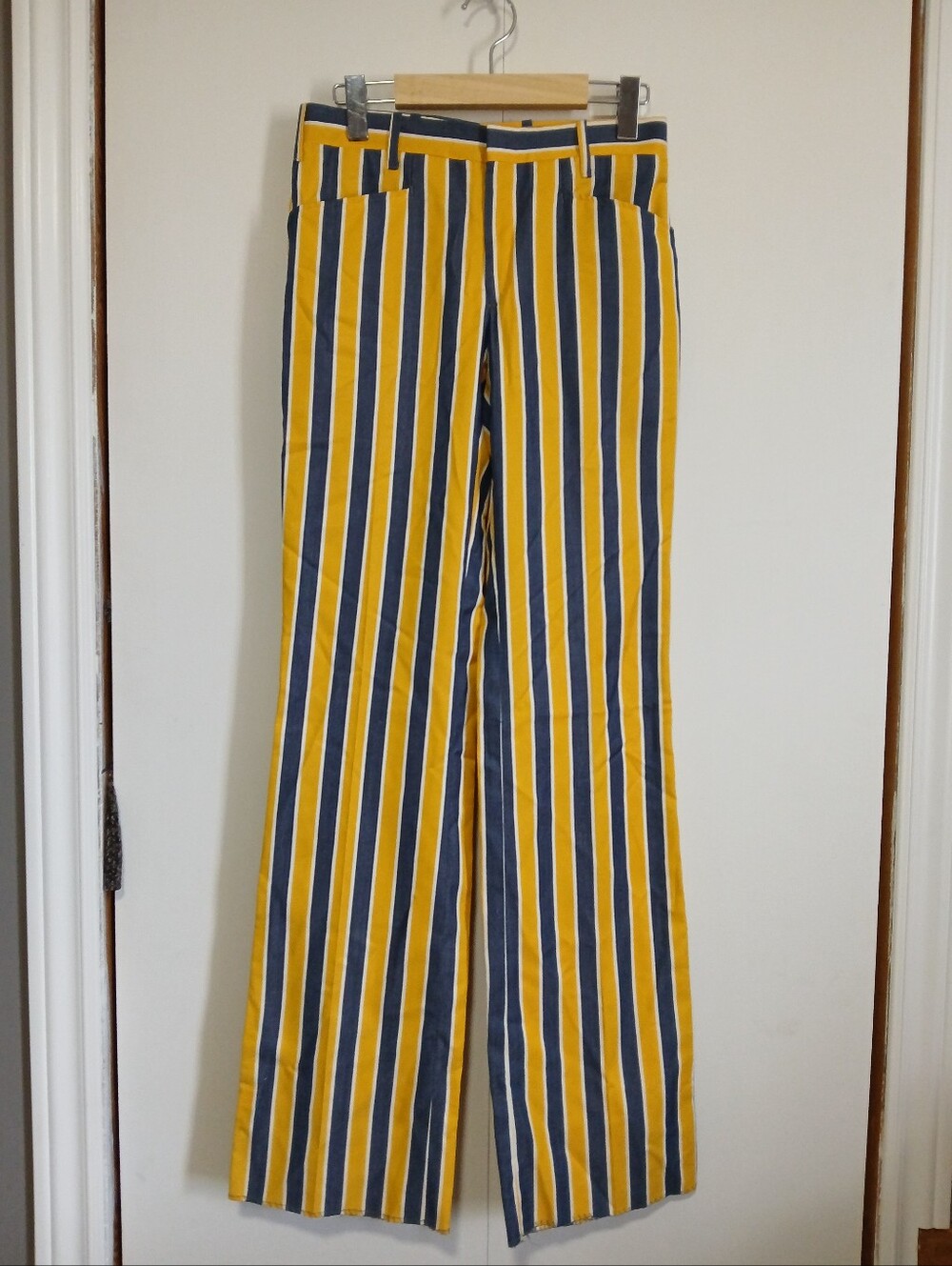 Vintage NOS 60s 70s Ballin Striped Flared Mod Pants - Deadstock - 28W